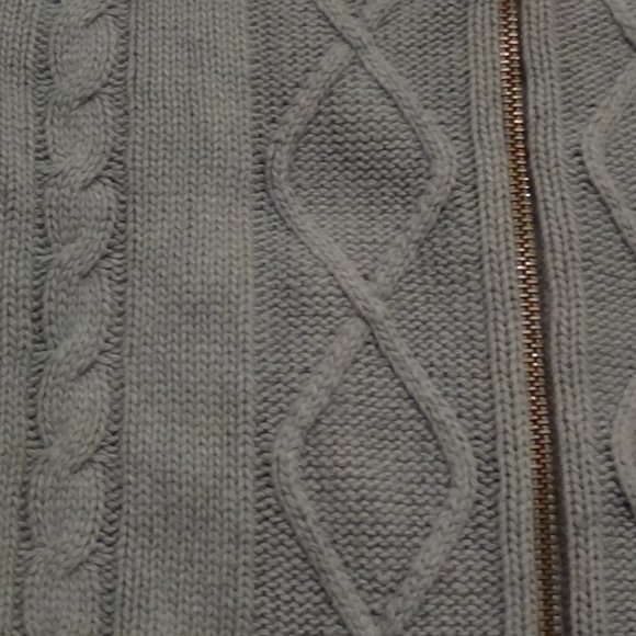 Light Blue Cable-Knit Sweater - Picture 6 of 7